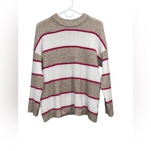 American Eagle Outfitters oversized Beige and pink  Striped Sweater size XS.